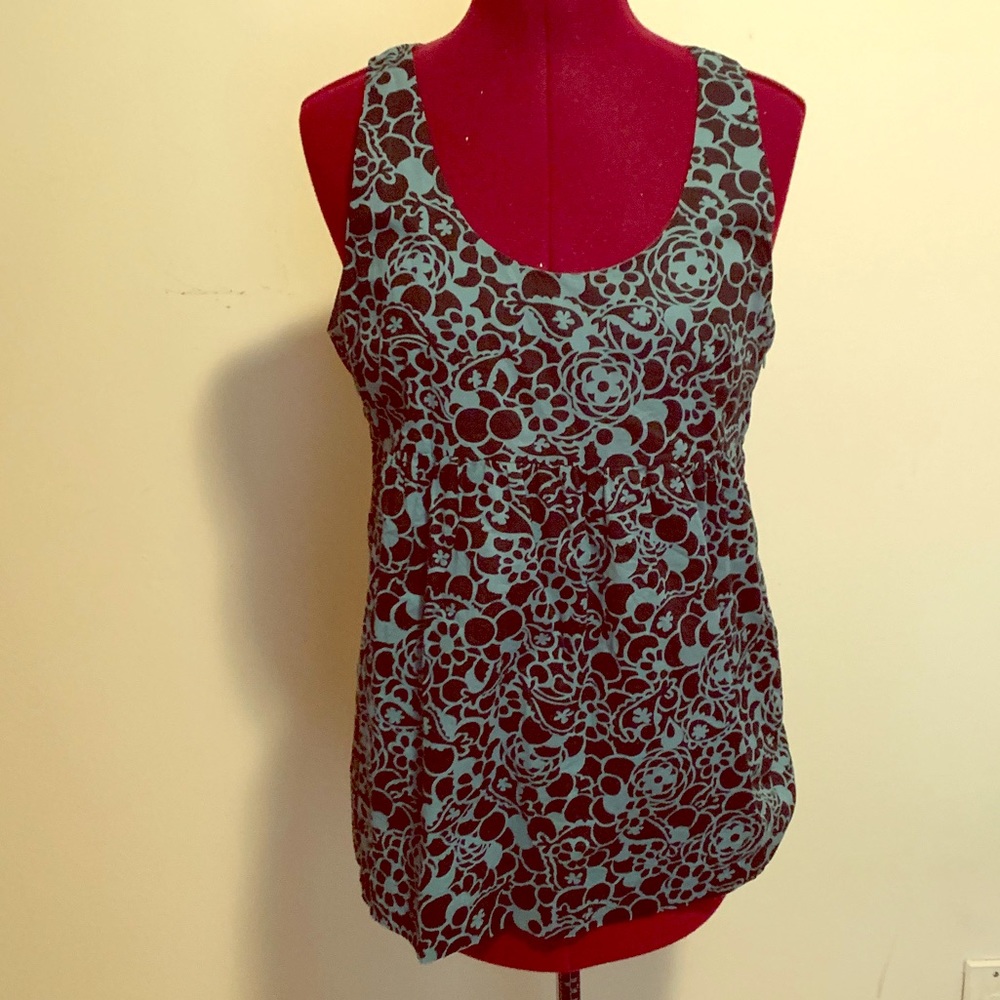 Kensie Girl Black and Blue Floral Tunic/Blouse